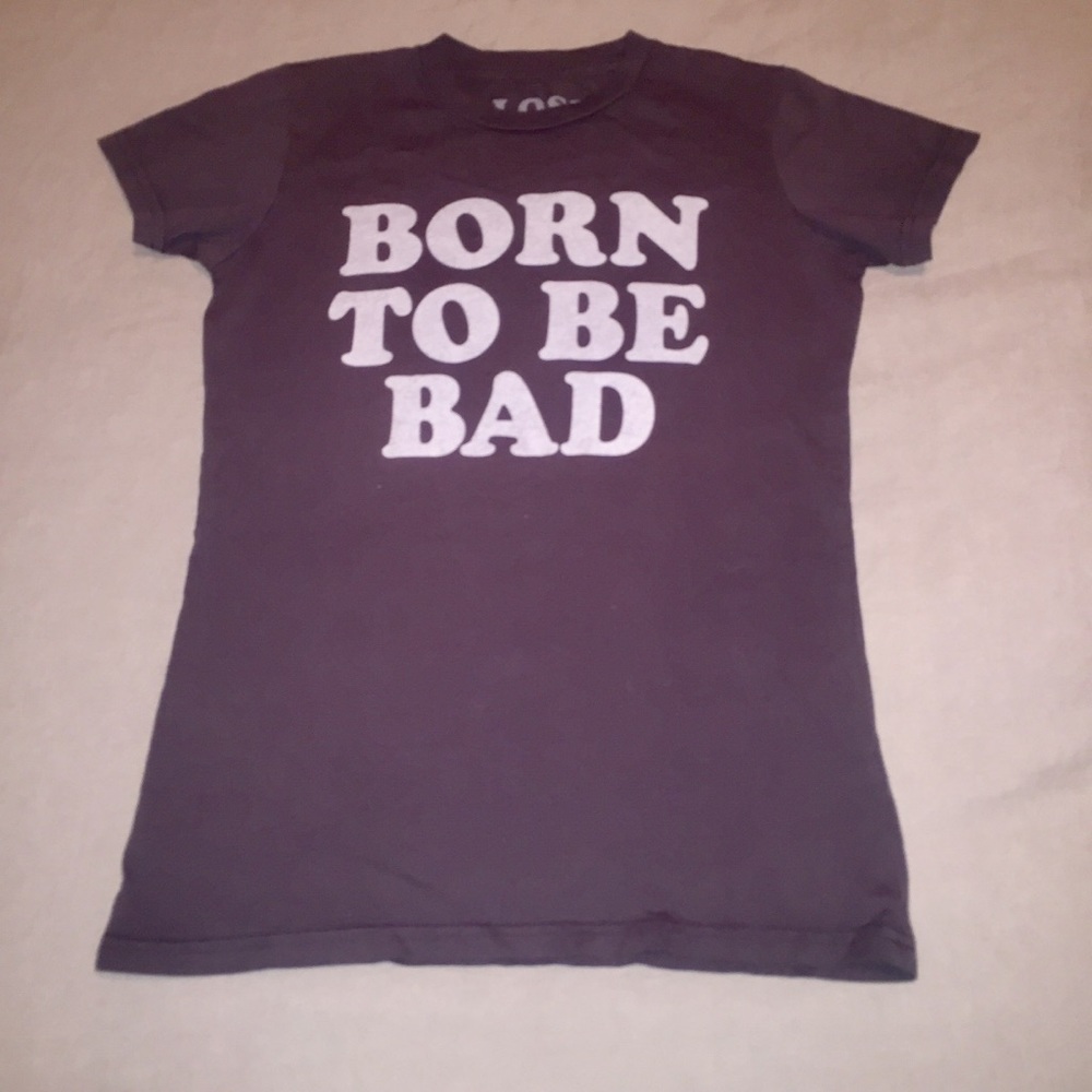 Lost Priority Charcoal Born to be bad Fitted Tee M